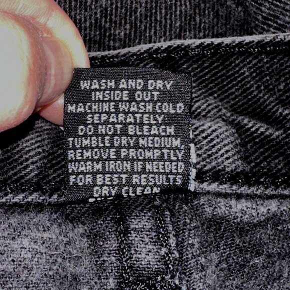 NY&C Black Bootcut Jeans Sz 10  Y2K Quiet Luxury Cotton Denim Made in Canada - Picture 7 of 8